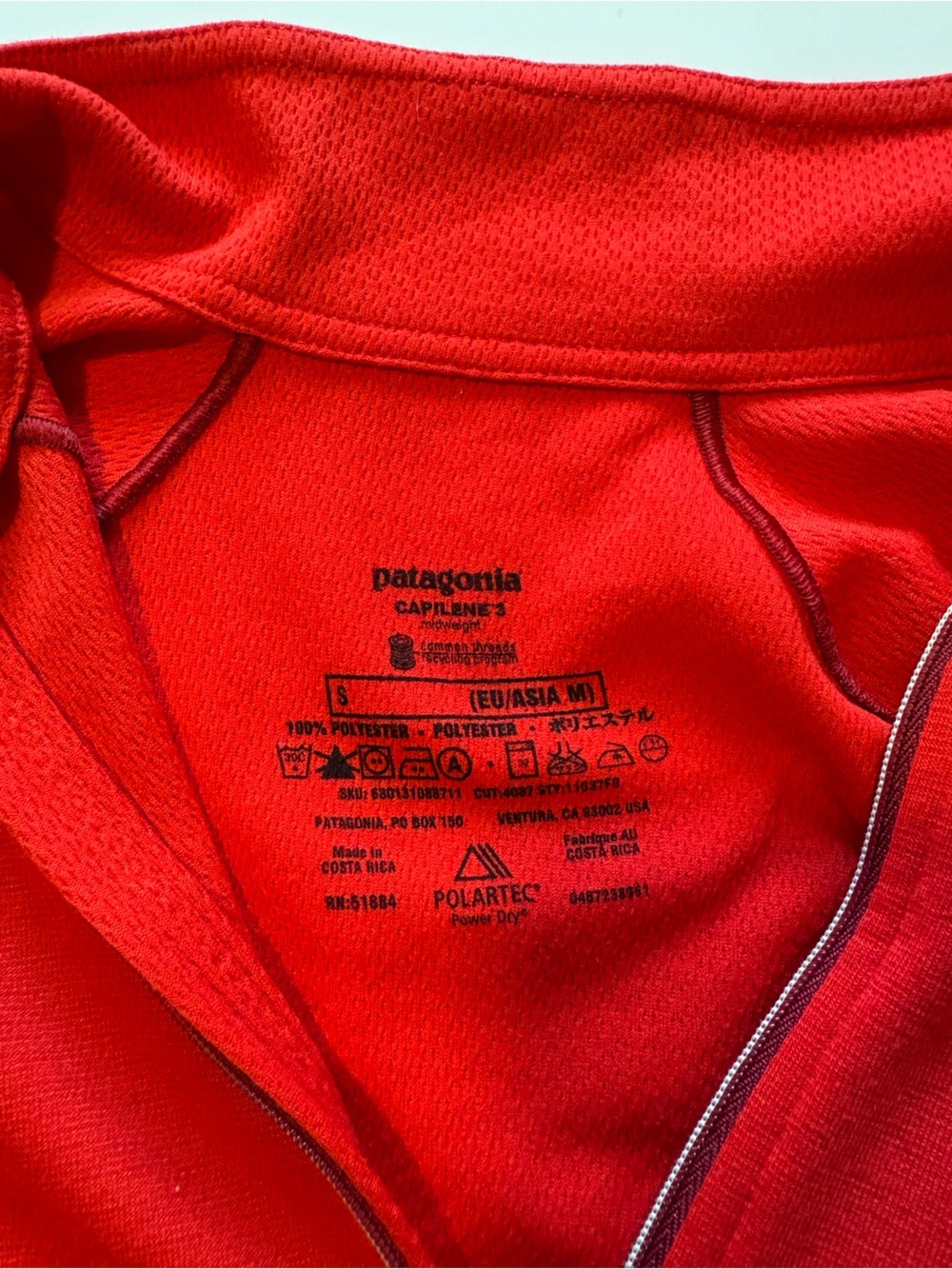 Patagonia Capilene 3 Polartec Midweight 1/4 Zip Pullover Red Small - Picture 5 of 7